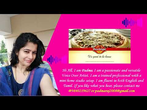 Padma Harikrishnan Voice Over English Ad (Pizza delight)