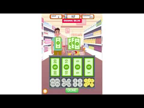 Supermarket Cashier Simulator - Money Math Game - Part 1 (Basic Training) - YouTube