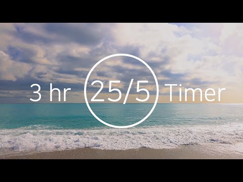 Pomodoro on the Beach / Waves Sound and Ocean View / 3 Hours of Focused Study and Work