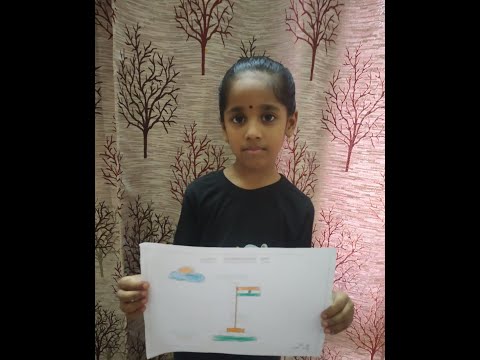 Lohitha Reddy Drawing Indian National Flag | Class I in  FBSSS