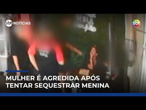Mulher é acusada de tentar sequestrar criança de restaurante e é agredida | #SBTNotícias