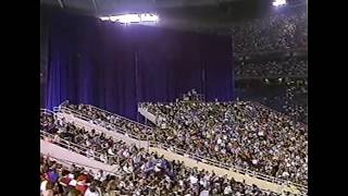 The Odd Triple Deck Curtain Setup at Old Pistons Games