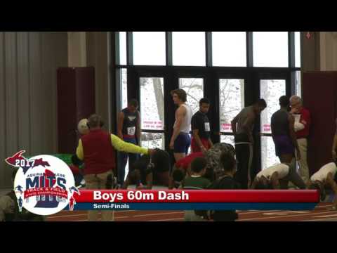 MITS 2017 Boys 60m Dash Semi-Finals Heat 1