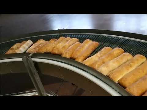 Cooling lines for bakery products