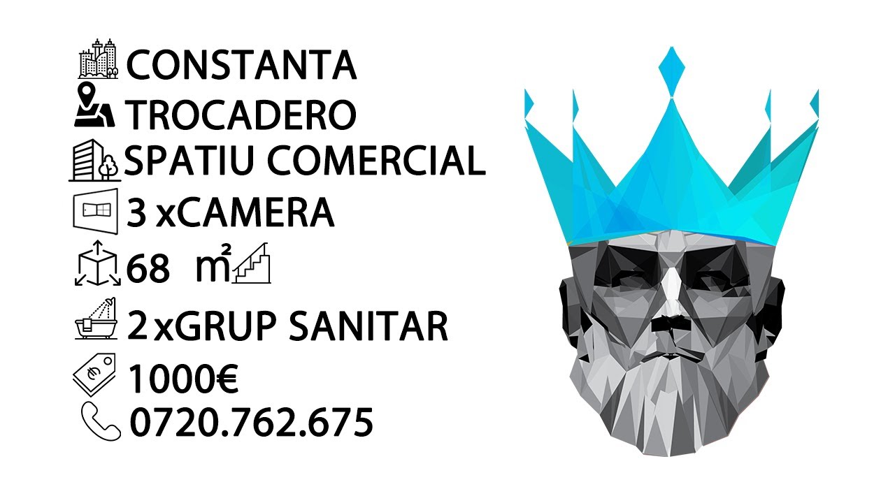 Tur video Trocadero | Spatiu comercial | 3 Camere | AC | Centrala | Termen lung