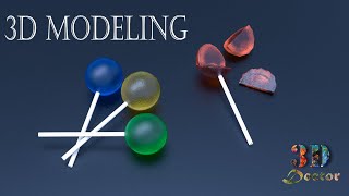 how to modeling lollipop in maya! lollipop modeling in maya texturing &amp; rendering in keyshot! lolipo
