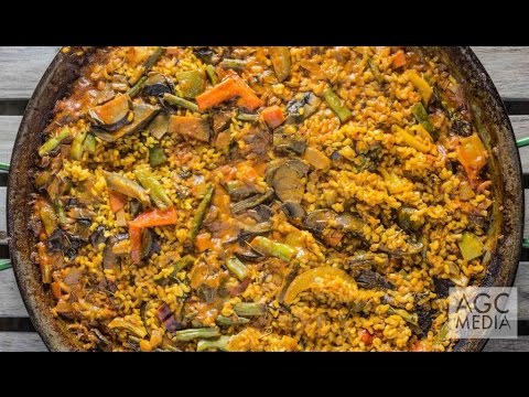 Roast fennel and aubergine paella video thumbnail