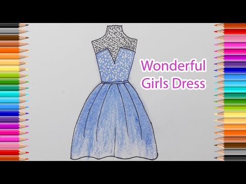 How to Draw a Dress Easy Step by Step - Pixel Drawing ...