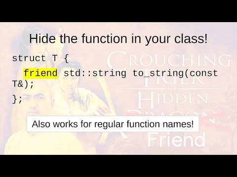 Lightning Talk: Crouching Dragon, Hidden Friend: What is C++ idiom Hidden Friend? - Peter Bindels