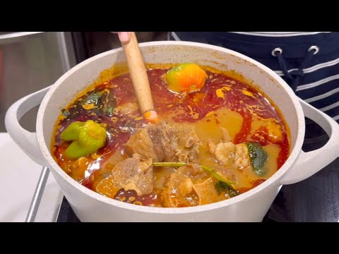I MADE THIS AUTHENTIC GHANA 🇬🇭 GOAT LIGHT SOUP WITH FUFU IN UNDER AN HOUR. QUICK EASY & TASTY Try it
