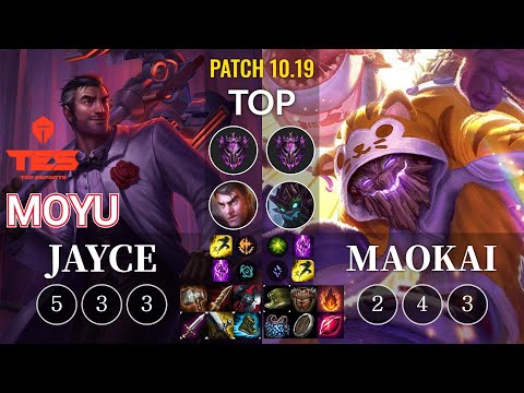 TES Moyu Jayce vs Maokai Top - KR Patch 10.19