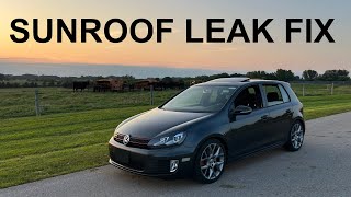 No More Water Leak! How to Fix Clogged VW Sunroof Drain Tubes | MK6 Volkswagen Golf GTI/GLI/R