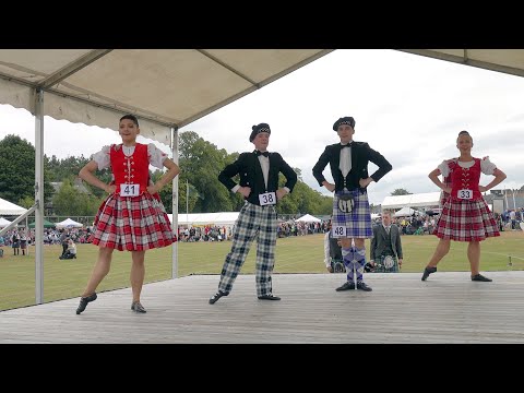 Commemorative Highland Reel during 2022 Aboyne Highland Games for 70th anniversary of Aboyne Dress