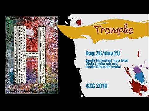 Trompke - #2016CZC26 - Maak grote letter en doodle aan de binnenkant