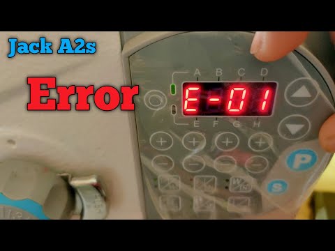 Jack  A2s Error "E - 01" | Jack A2s | Error E 01 | Jack sewing Machine