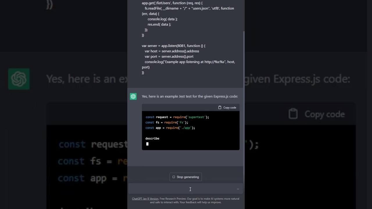 ChatGPT writes JEST tests in seconds - GPT-3 OpenAI