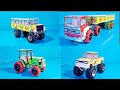 How To Make Matchbox Toys At Home Monster Jeep Monster Bus Trailer Truck Tractor Trolley