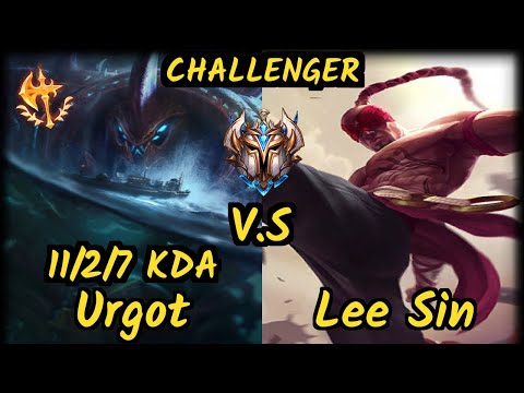 FLA Shrimp (URGOT) vs LEE SIN - 11/2/7 KDA JUNGLE CHALLENGER GAMEPLAY - BR