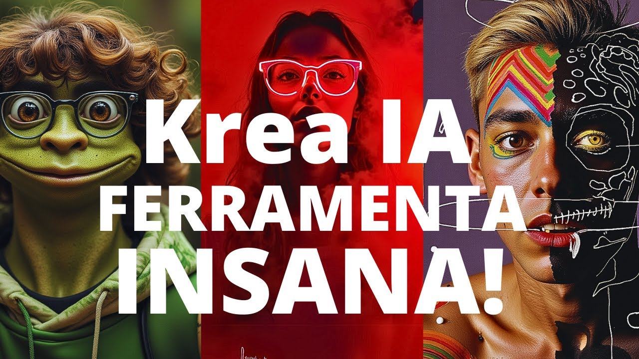 Geração de imagens e vídeos de IA em tempo real + criação e aprimoramento!  Tutorial Krea AI -