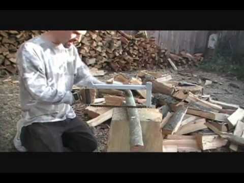 How to split wood with a saw!