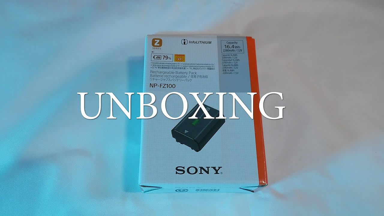 Unboxing Sony NP-FZ100