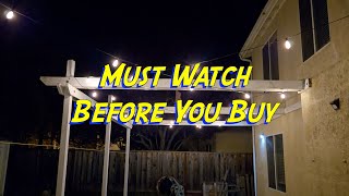 Outdoor String Lights w/ Remote Review - Backyard Install & 