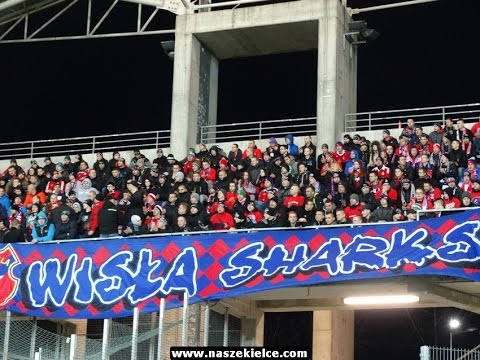 Wulgarny doping kibiców Wisły Kraków podczas meczu z Koroną Kielce  08.03.2016