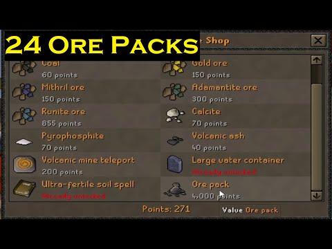 OSRS - Opening 24 Ore Packs from Volcanic Mine Store