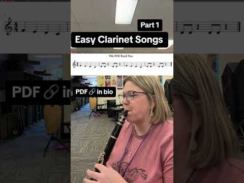 Can you play this easy song? #band #banddirector #clarinet #wewillrockyou #easysongs #clarinettist