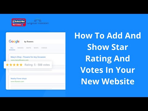 How to add and show star rating and votes in your new website 