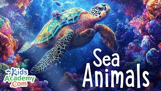 Sea Animals | Nature for Kids. Kids Academy - English Educational Video