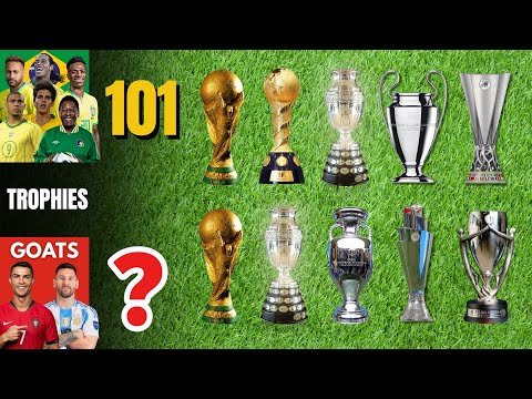 Messi & Ronaldo 🆚 Brazil Legends | Who Has More Trophies? 🏆🇧🇷