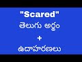 Scared Meaning In Telugu With Examples Scared Meaning In Telugu Meaningintelugu