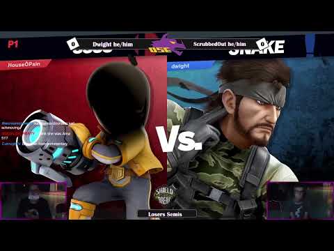 Dwight (Snake) Vs ScrubbedOut (Mii Gunner) Shield Break Mario Losers Semis