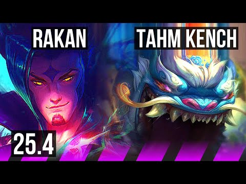 RAKAN & Xayah vs TAHM KENCH & Kai'Sa (SUP) | 0/0/8 | KR Master | 25.4