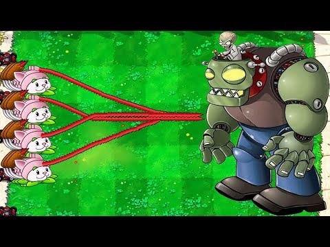999999 Cattail vs Dr.Zomboss vs Gargantuar vs GiGa Gargantuar - PvZ 1