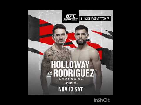 Max Holloway VS Yair Rodriguez Fight Highlights (Significant strikes)