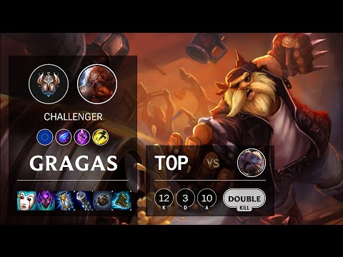 Gragas Top vs Poppy - EUW Challenger Patch 10.16