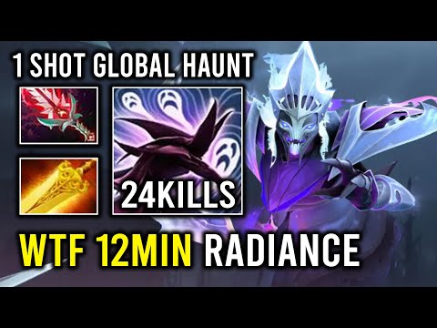 WTF 12Min Radiance 1 Shot Global Haunt Delete Anyone Who Show on Map Hyper Carry Spectre Dota 2