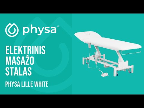 vaizdo įrašas - Elektrinis masažo stalas - 100 W - 200 kg - baltas