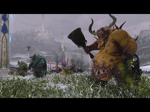 High Elves vs Daemons of Chaos – Epic Siege Cinematic Battle | Total War: Warhammer 3
