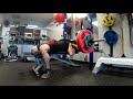 250 lbs Strict Overhead Press, Kadillac Bar Press