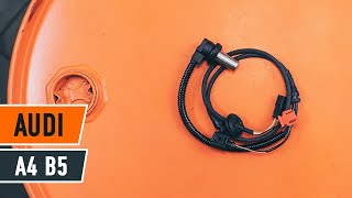 How to change front ABS sensor on AUDI A4 B5 Saloon [TUTORIAL AUTODOC]
