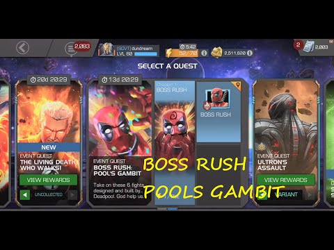 MCOC Aprils Fools Pools Gambit BOSS RUSH