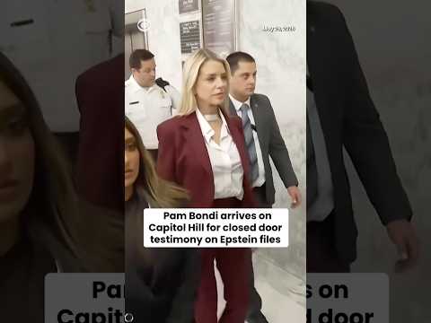 Pam Bondi testifies on Epstein files behind closed doors on Capitol Hill #shorts