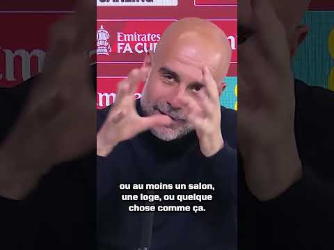😅 Pep Guardiola déçu de ne pas avoir une tribune à son nom à Wembley !