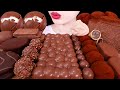 ASMR MUKBANG CHOCOLATE MARSHMALLOW KINDER RICE CAKE ICE CREAM SNACK 초코찰떡 마시멜로 디저