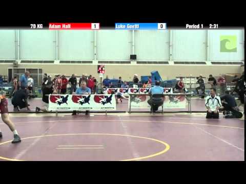 Men`s Freestyle 70 KG Adam Hall vs. Luke Goettl