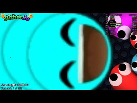 Slither.io A.I. Cyan Jelly Vs Monster Snake - New Skin Release - Slitherio Vip Best Gameplay - Top X