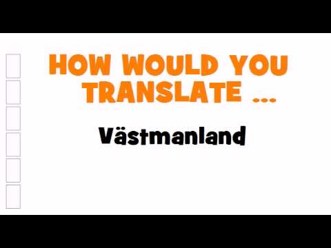 GERMAN TRANSLATION QUIZ = Västmanland